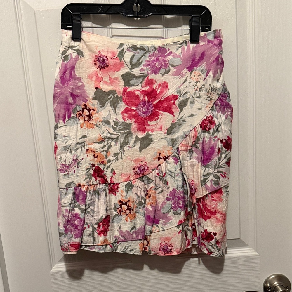 Express Floral Skirt - Pink and Purple